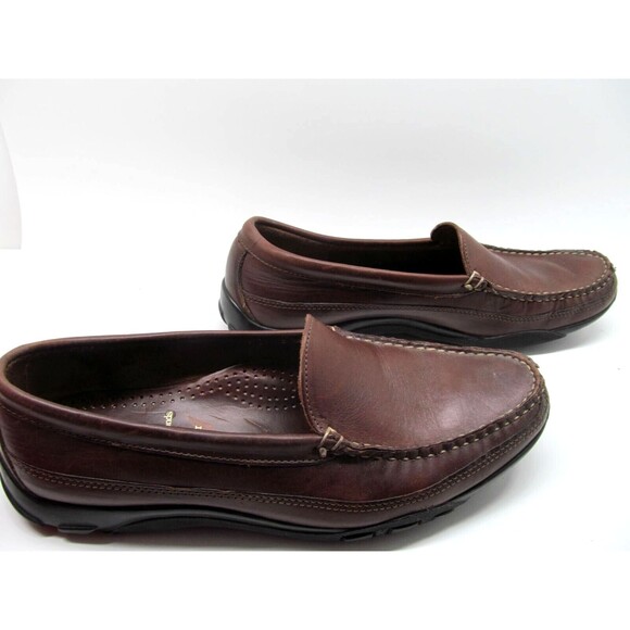Allen Edmonds Boulder  Brown Leather Moc Toe Loafers Mens Size US 9.5 D main image 10